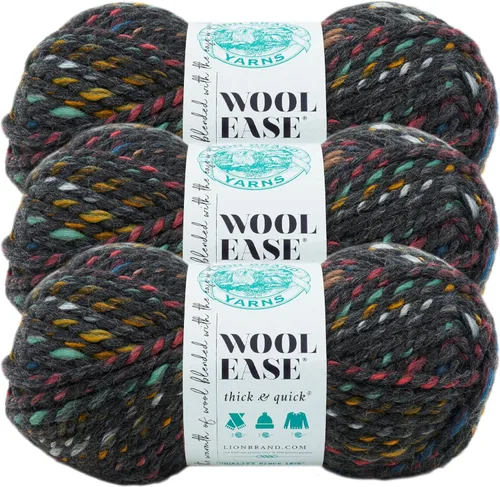 Vista 89 de Lion Brand Yarn - Ovillo de lana Wool-Ease Thick & Quick color fuerza aérea