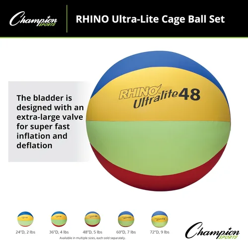 Vista 4 de Champion Sports Rhino Lite - Juego de bolas de jaula