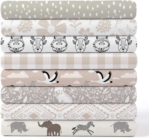Vista 12 de Tigeen 8 paquetes de tela Fat Quarters, rosa bebé niña