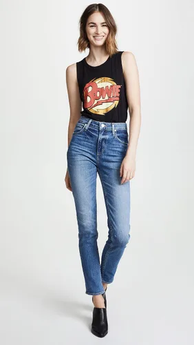 Vista 5 de PAIGE Sarah Transcend - Jeans rectos de tiro alto para mujer