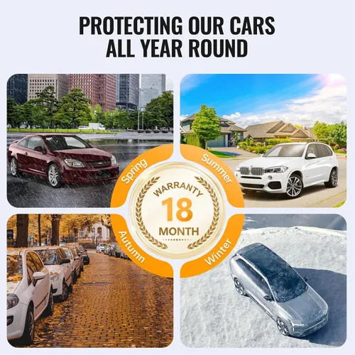 Vista 8 de Funda para coche SUV de 30 capas para automóviles, impermeable para todo tipo de clima, protección UV, resistente a la nieve, resistente al viento