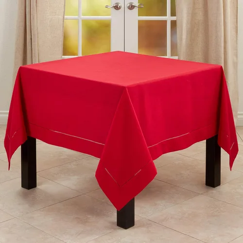 Vista 89 de SARO LIFESTYLE Servilleta de cóctel con borde cosido (juego de 12), negro, 6"x6