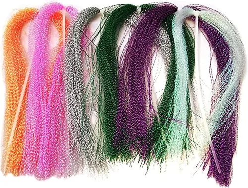 Vista 7 de Creative Angler Material de atado de moscas con destello Azul