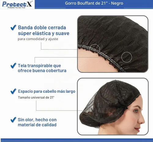 Vista 4 de ProtectX Cubiertas protectoras desechables para barba, 19 x 9, color blanco, paquete de 100