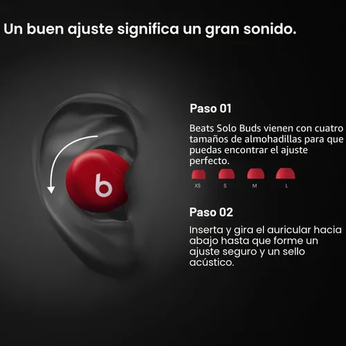 Vista 3 de Beats Solo Buds - Auriculares inalámbricos Bluetooth con cables de carga USB-C (1.5), color negro mate