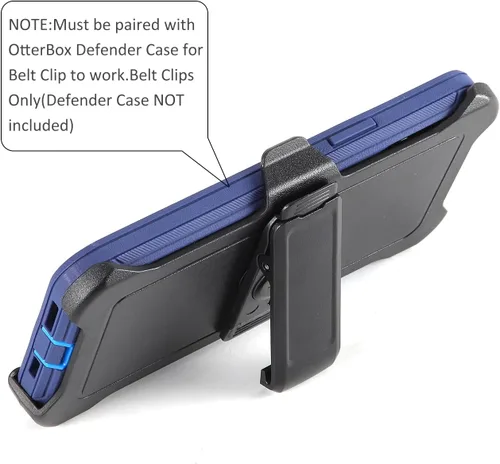 Vista 4 de [Paquete de 2] Funda de repuesto para iPhone 13 Mini (5.4 pulgadas) con clip para cinturón compatible con Otterbox Defender Series Case