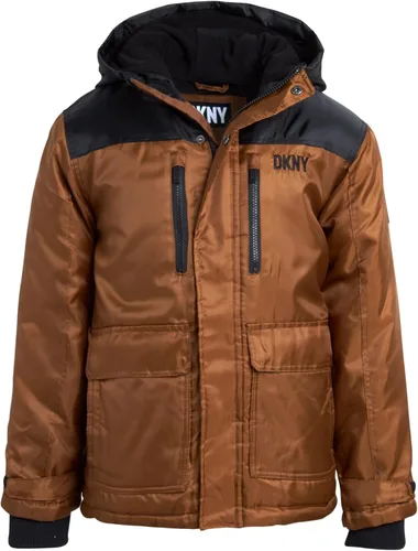 DKNY Abrigo de invierno para niños Parka pesada aislada Chaqueta de esquí resistente a la intemperie (8-20)