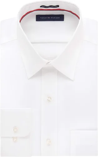 Vista 3 de Tommy Hilfiger Camisa de vestir para hombre ajuste regular sin planchado color liso