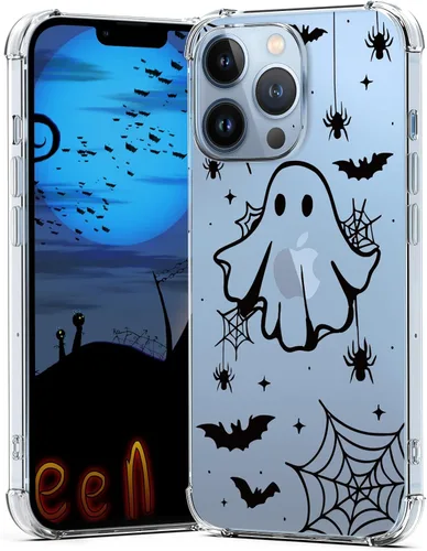 Vista 28 de Funda de Halloween para Google Pixel 7 Clear Ghost Fashion Designs, delgada y a prueba de golpes, funda protectora para teléfono para mujer, diseño