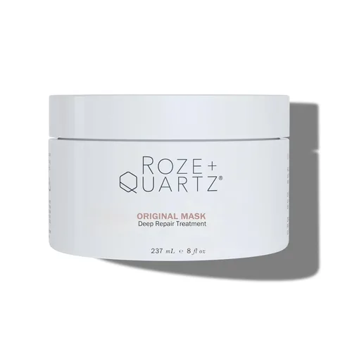Vista 6 de Roze + Quartz® Mascarilla capilar original • Tratamiento capilar acondicionador profundo para cabello seco dañado (1 oz)
